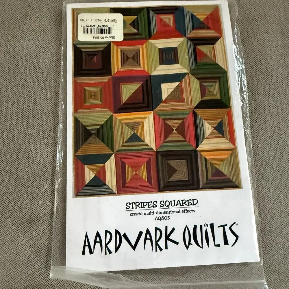 Aardvark Quilts Stripes Squared AQ803 Quilt Pattern Booklet Uncut NEW